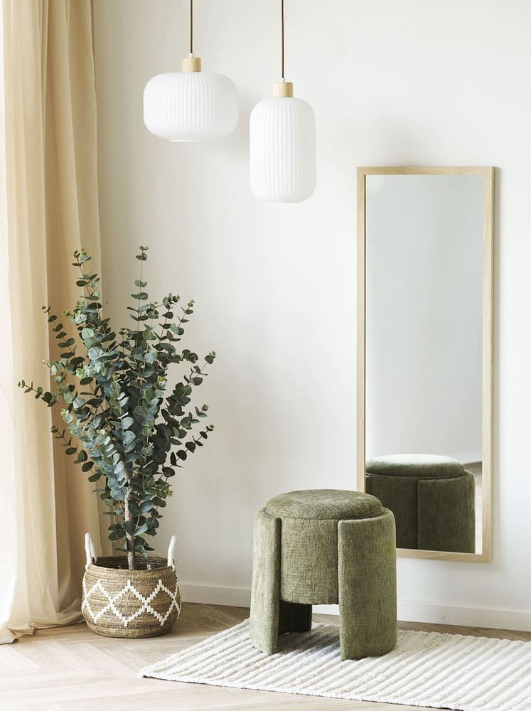 Pouf "Walsdorf" - Olivgrün